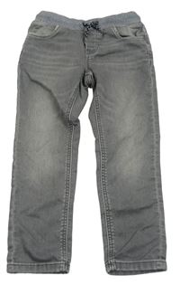 Šedé teplákové skinny rifle s úpletovým pasem C&A