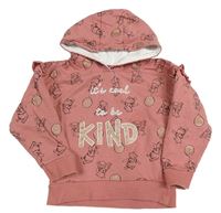 Starorůžová mikina s Púem a kapucí Disney