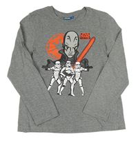 Šedé triko s potiskem - Star wars