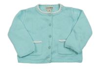 Pomněnkový propínací svetr 