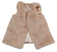 Světlerůžová chlupatá podšitá vesta Matalan