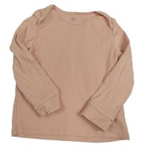 Světlerůžové žebrované triko F&F