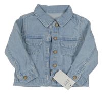 Nové - Světlemodrá riflová košilová bunda George