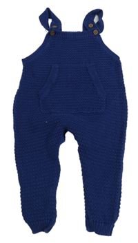 Tmavomodré pletené laclové tepláky Miniclub