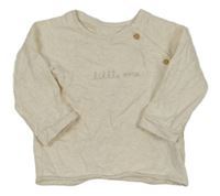 Světlebéžová melírovaná mikina s nápisem H&M