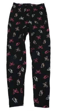 Černé legíny s motýly Y.F.K.