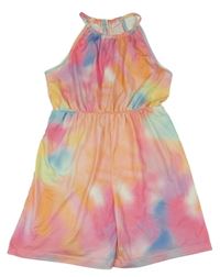 Barevný duhový kraťasový overal 