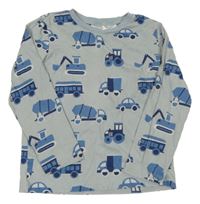 Světlemodré pyžamové triko s dopravními prostředky H&M