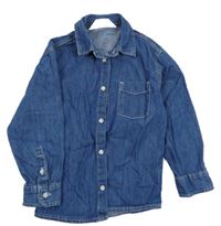 Modrá košile riflového vzhledu H&M