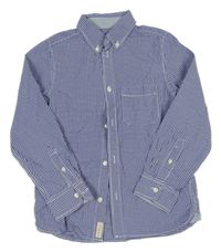 Modro-bílá kostičkovaná košile H&M