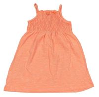 Oranžovo-bílé vzorované žabičkové šaty George 