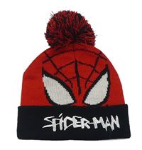 Červeno-černá pletená čepice - Spider-man Primark