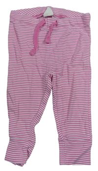 Růžovo-bílé pruhované tepláky H&M