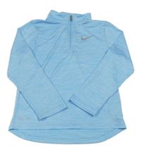 Světlemodré melírované funkční sportovní triko Nike 