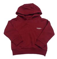 Vínová mikina s logem a kapucí MCKENZIE