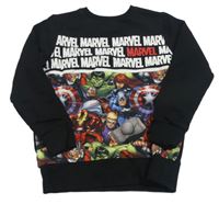 Černá mikina s hrdiny Marvel