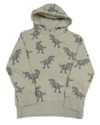 Béžová mikina s dinosaury a kapucí C&A
