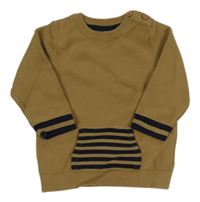 Béžovo-tmavomodrý svetr Orchestra 