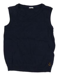 Tmavomodrá svetrová vesta 