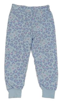 Světlemodré fleecové kalhoty se vzorem Primark