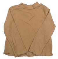 Béžové žebrované triko H&M