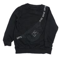 Černá mikina s našitou ledvinkou George