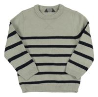 Šedo-černý pruhovaný svetr Primark