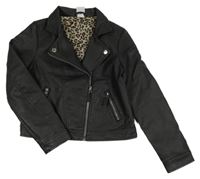 Černý koženkový crop křivák Y.F.K.