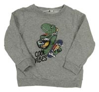 Šedá mikina s dinosaurem Name it 