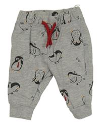 Šedé tepláky s tučňáky C&A