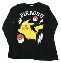 Černé triko s Pikachu 