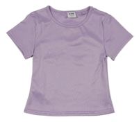 Lila žebrované crop tričko Y.F.K.