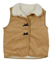 Béžová manšestrová zateplená vesta Rachel Zoe