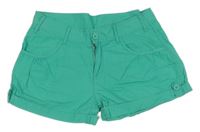 Zelené plátěné kraťasy Hot&Spicy