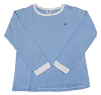Modro-bílé proužkované triko Petit Bateau 