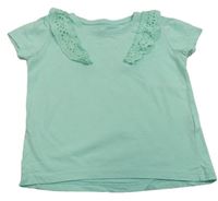 Mátové tričko s volánky s madeirou PRIMARK