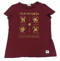 Vínové tričko s potiskem - Harry Potter H&M