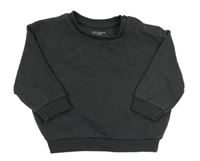 Tmavošedá žebrovaná oversize mikina zn. PRIMARK