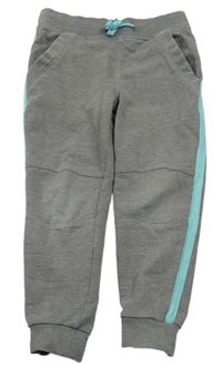 Tmavošedé melírované tepláky s pruhem Topomini