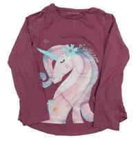 Mahagonové triko s jednorožcem NUTMEG