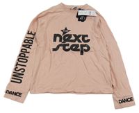 Nové - pudrové pyžamové triko s nápisy George