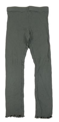 Tmavošedé žebrované legíny sinsay