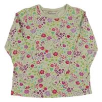 Světlešedé triko s kytičkami Nutmeg