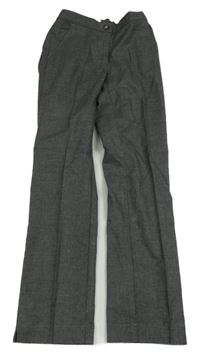 Tmavošedé melírované slavnostní kalhoty s puky il gufo