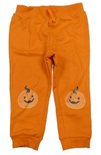 Oranžové teplé tepláky s dýněmi PRIMARK