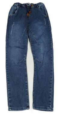 Modré teplákové rifle s prošoupáním REICHSTADT