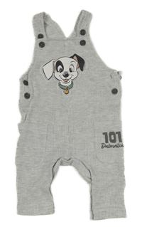 Světlešedé melírované žebrované cargo laclové tepláky s 3D dalmatinkem PRIMARK