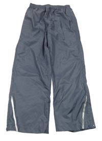 Tmavošedé šusťákové nepromokavé funkční kalhoty crivit