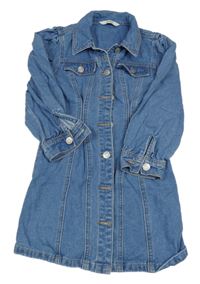 Modré riflové propínací košilové šaty George