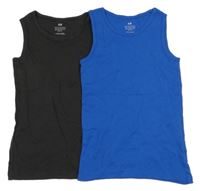 2x - Nátělník - Černý, cobaltově modrý H&M